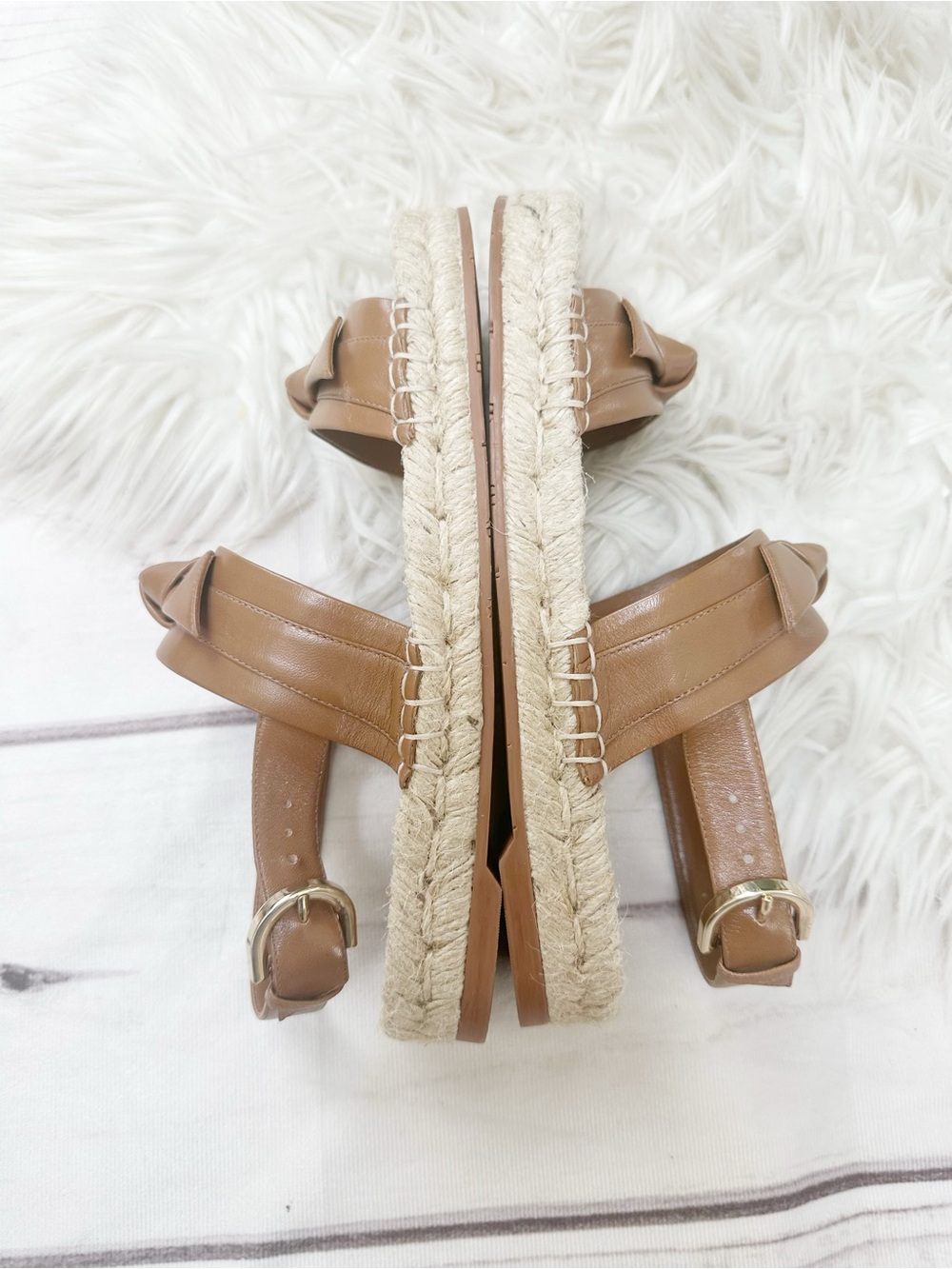 Alexandre Birman Clarita Bow Leather Espadrille Slingback Flat Sandal EU 37.5 - Picture 9 of 9
